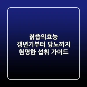 칡즙의효능 갱년기부터 당뇨까지, 현명한 섭취 가이드