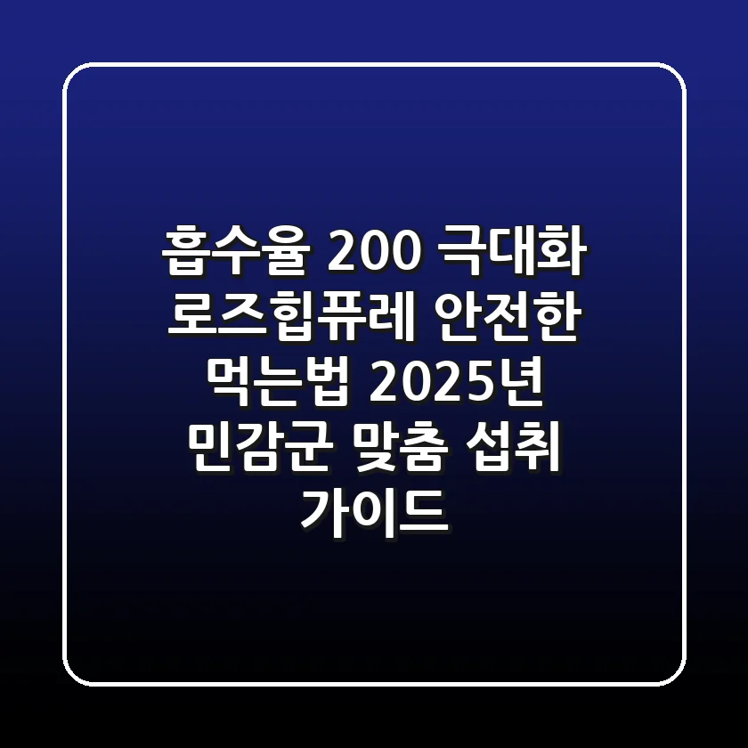 "흡수율 200% 극대화", 로즈힙퓨레 안전한 먹는법: 2025년 민감군 맞춤 섭취 가이드