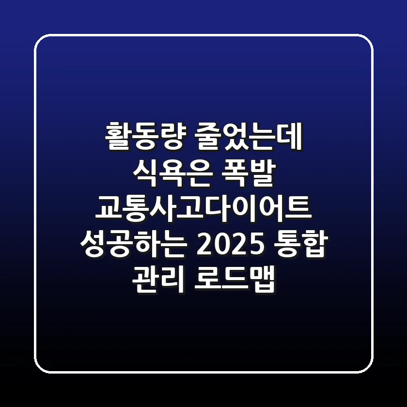 "활동량 줄었는데 식욕은 폭발?", 교통사고다이어트 성공하는 2025 통합 관리 로드맵