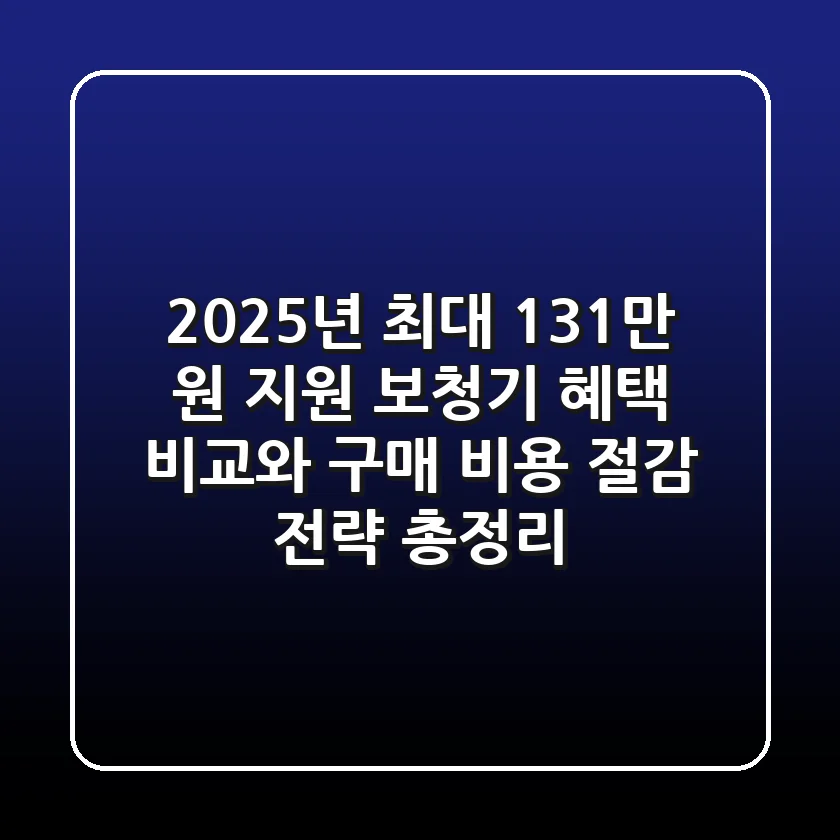 "2025년, 최대 131만 원 지원", 보청기 혜택 비교와 구매 비용 절감 전략 총정리